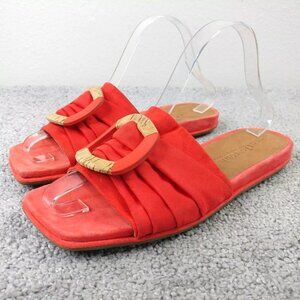 Gentle Souls by Kenneth Cole Rhea Square Toe Womens 8.5 Slip On Buckle Flat